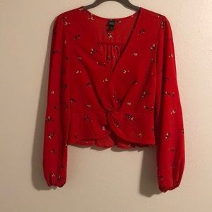 Long sleeve crop top